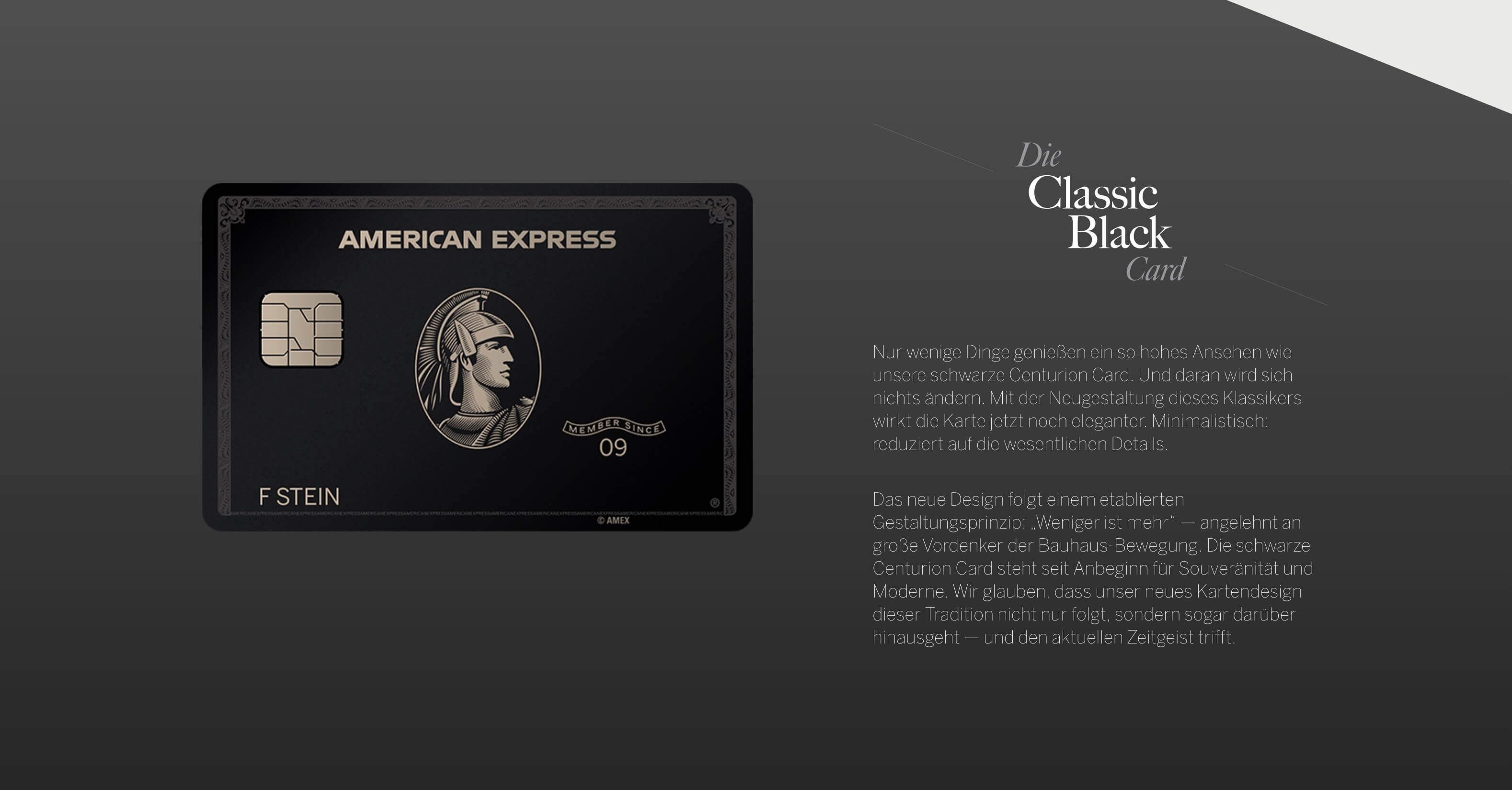 Amex Centurion Karten Designs